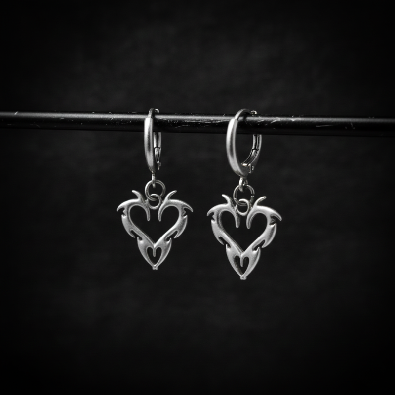 Créoles Cœur Barbelé