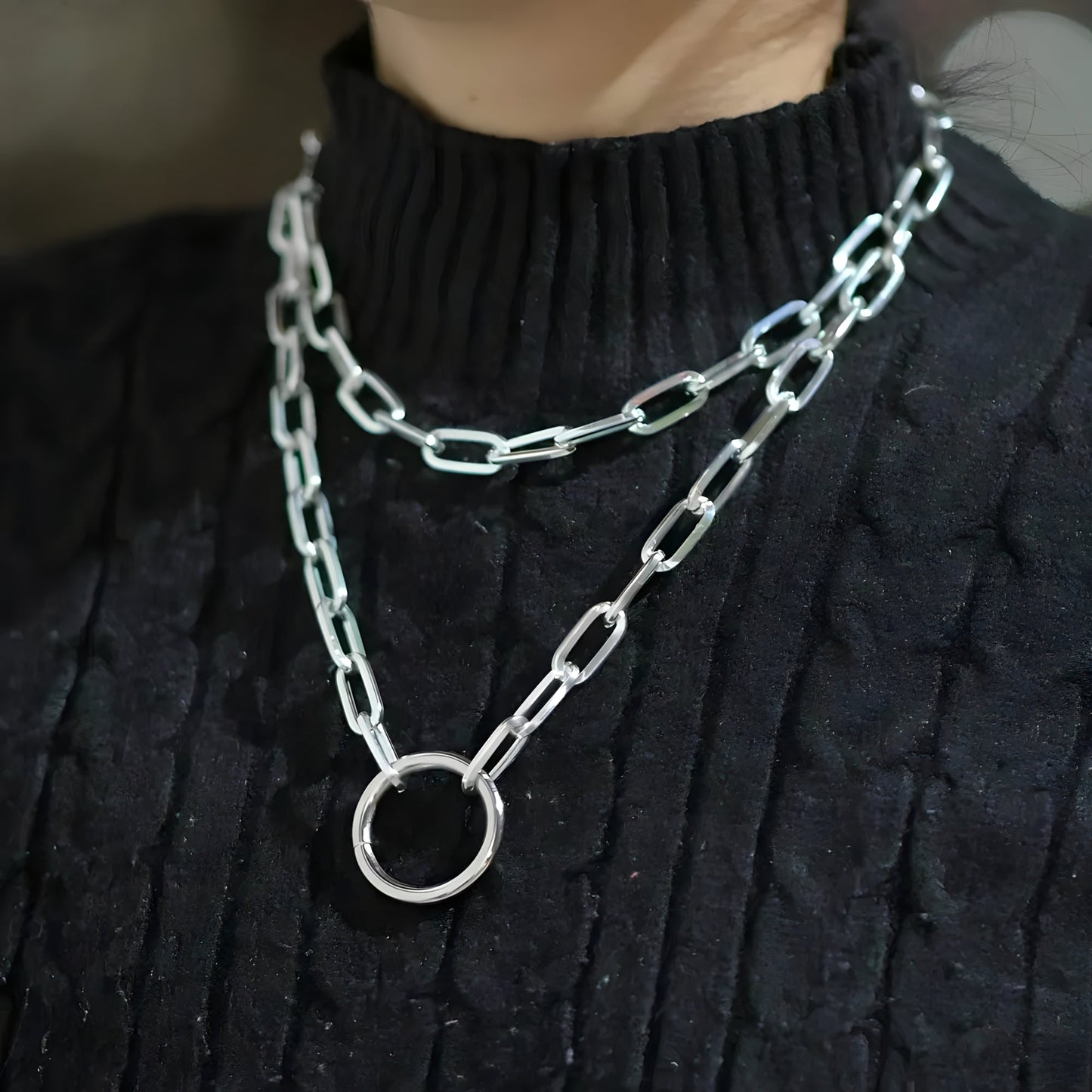 Collier Chaîne O Superposé
