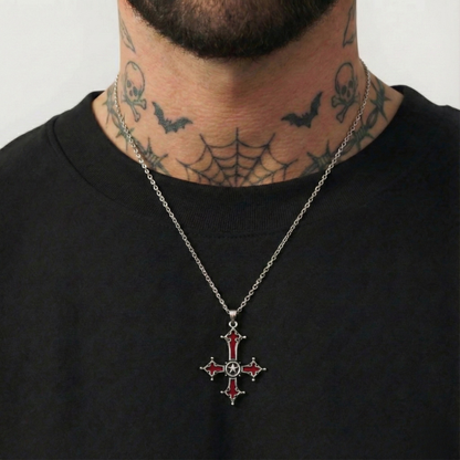 Collier Croix Inversée