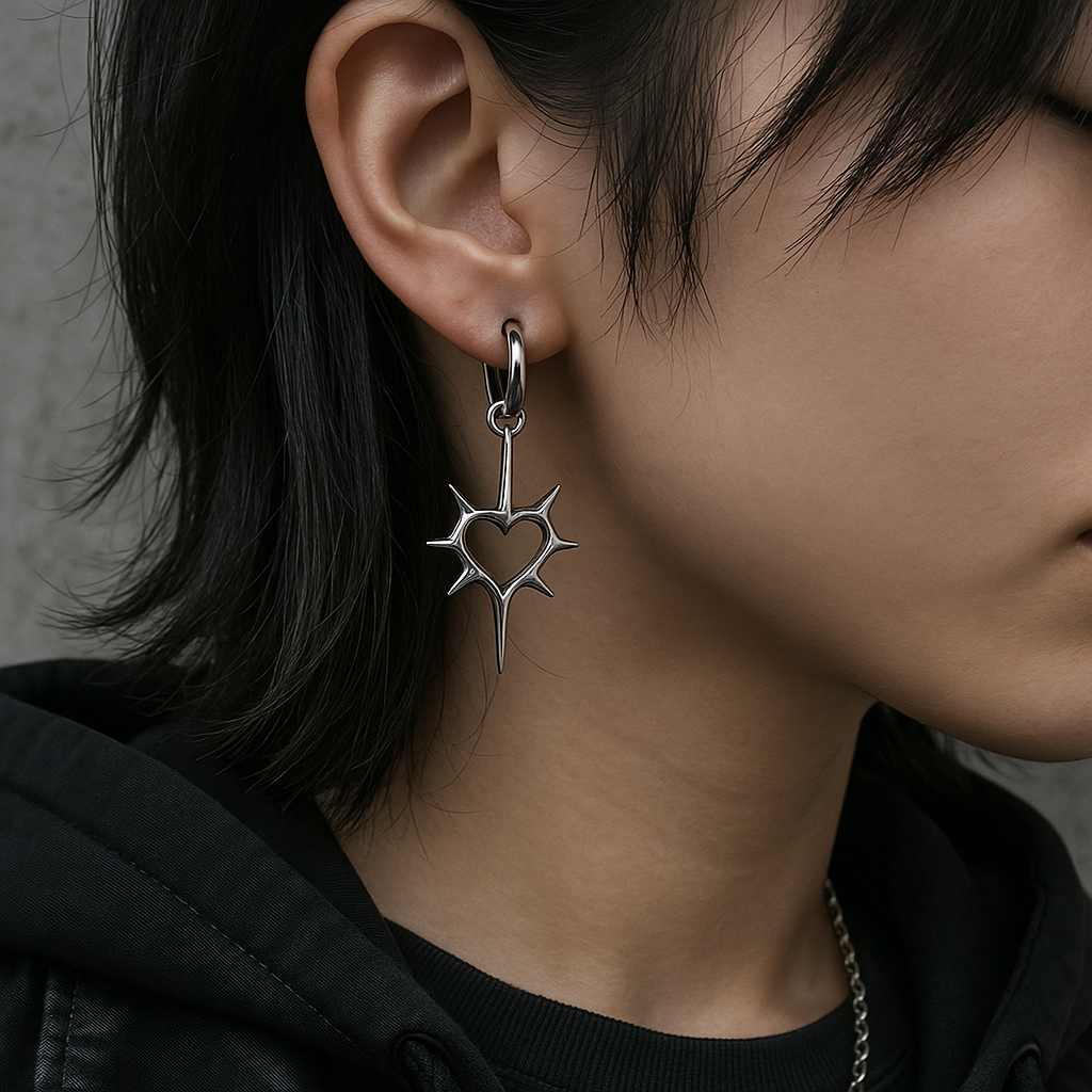 Boucles d'Oreilles Cœur d'Épines