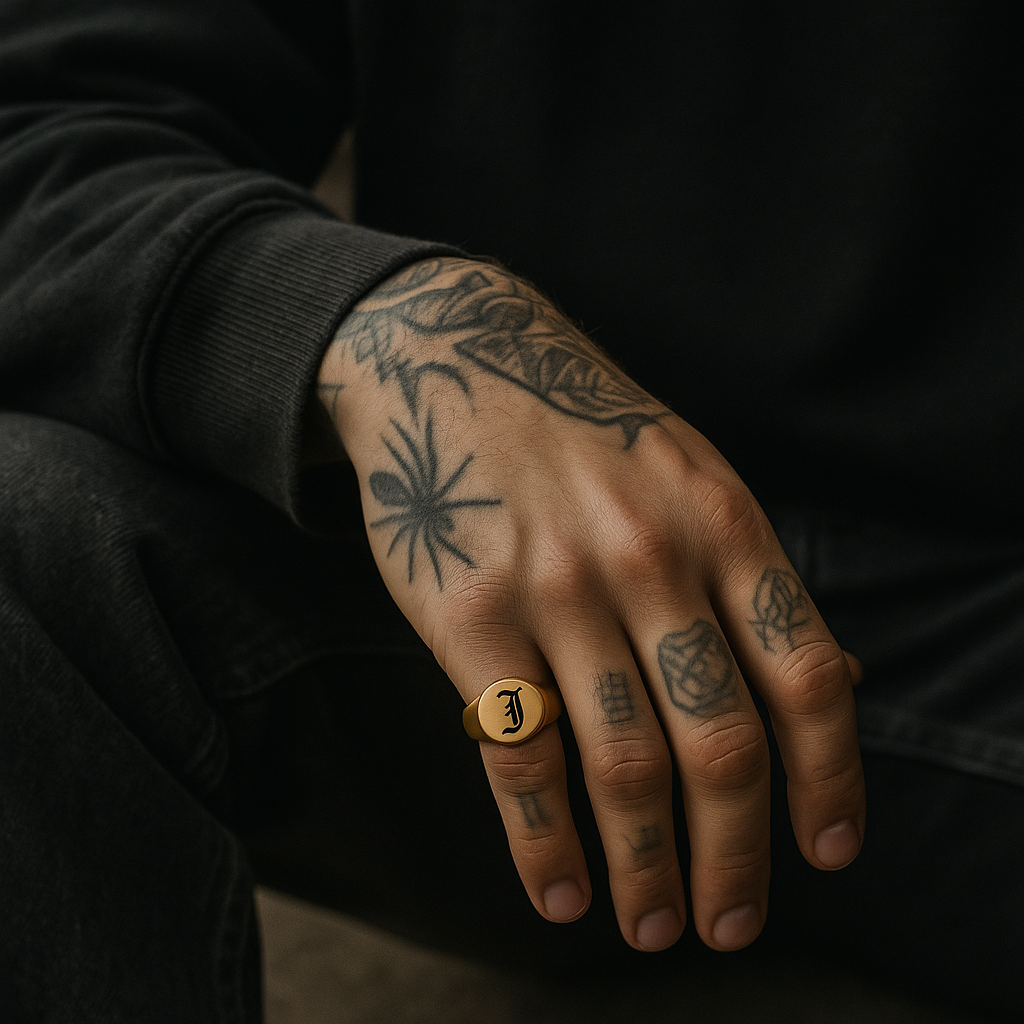 Bague Chevalière Ronde Personnalisée