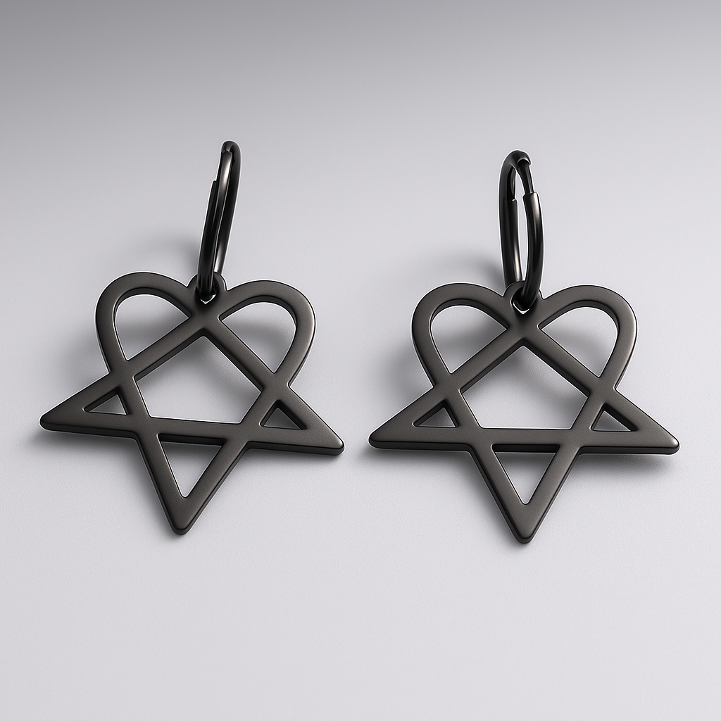 Boucles d'Oreilles Heartagram
