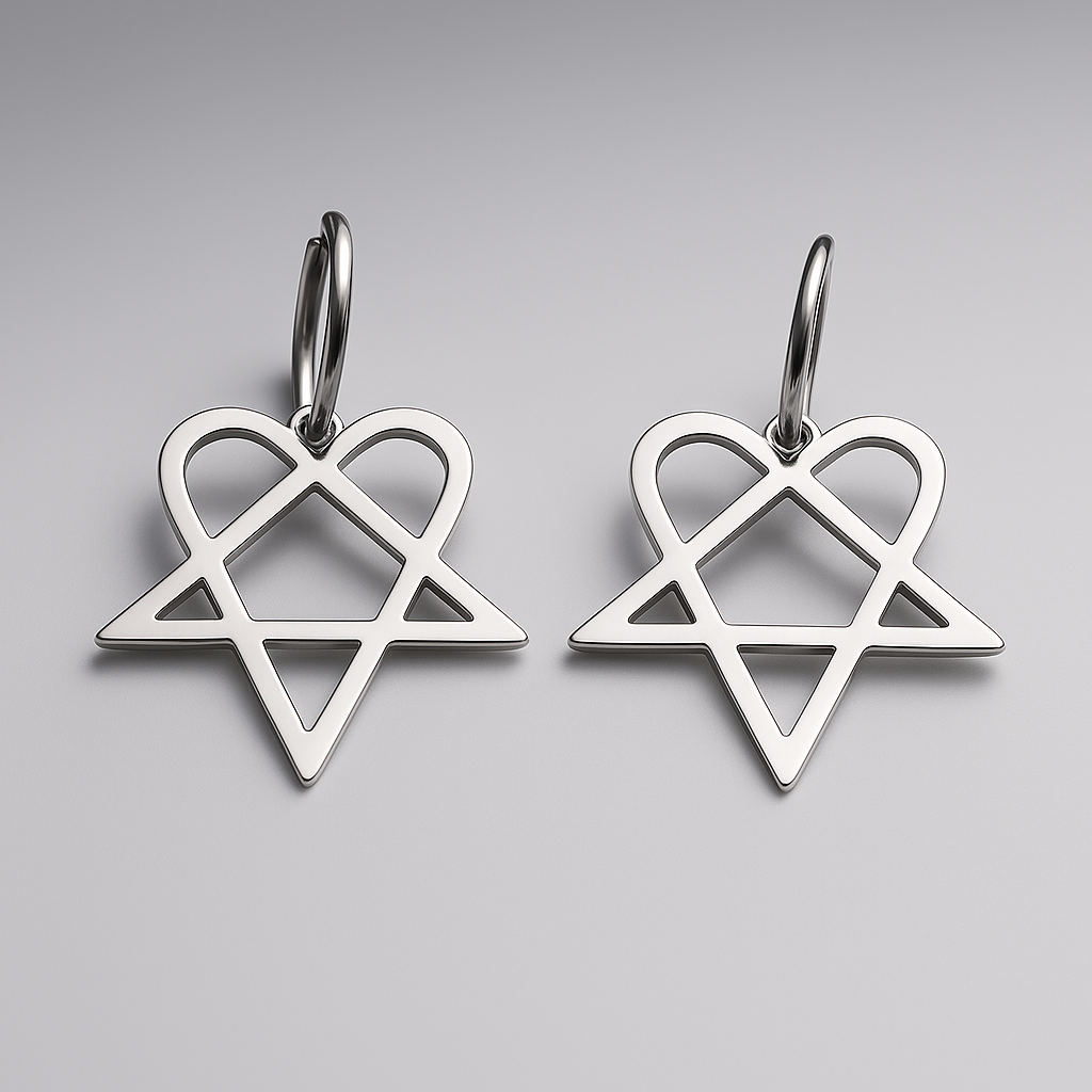 Boucles d'Oreilles Heartagram