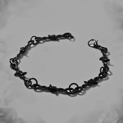 Bracelet Fil Barbelé Noir