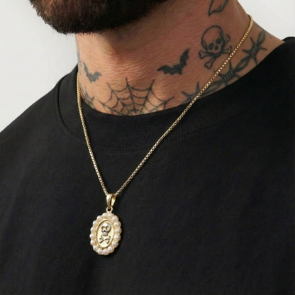 Collier Crâne Perle
