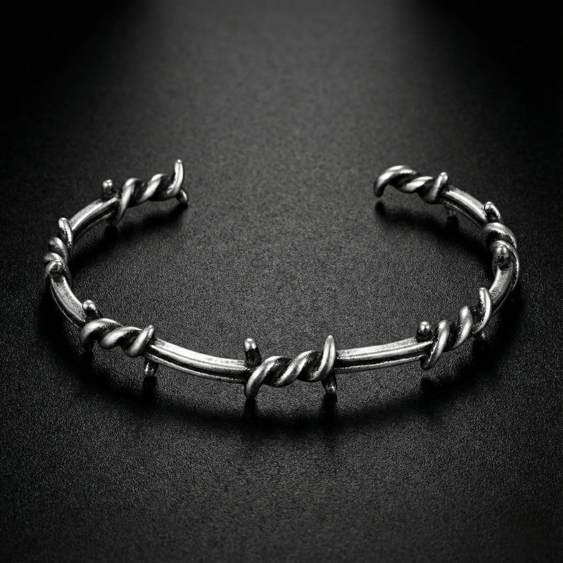 Bracelet Manchette Fil Barbelé