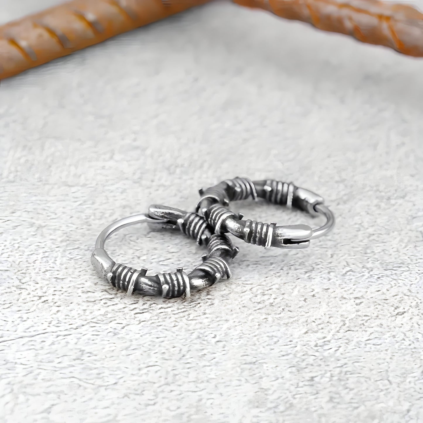 Créoles Fil Barbelé