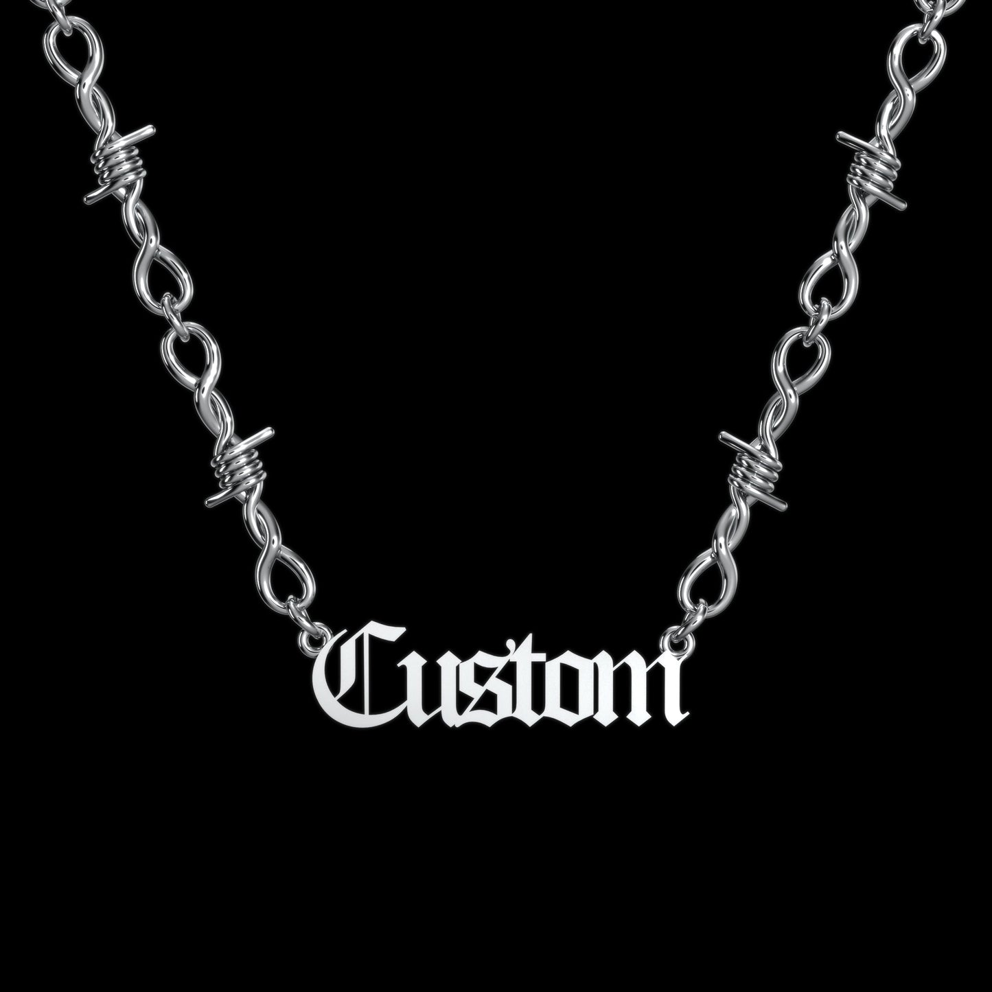 Collier Personnalisé Fil Barbelé