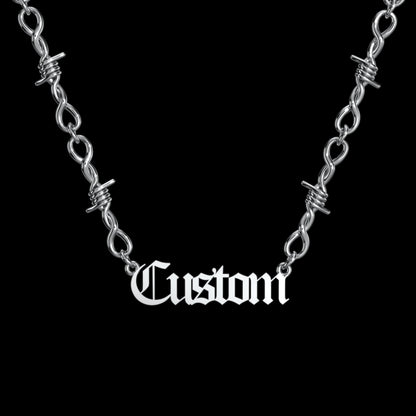 Collier Personnalisé Fil Barbelé