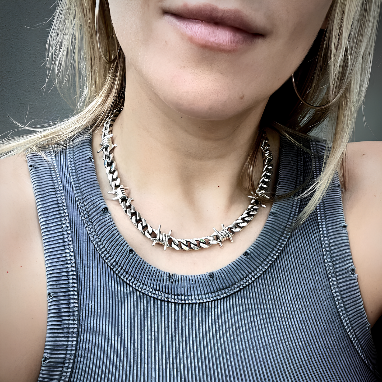 Chaîne Cubaine Fil Barbelé 9MM