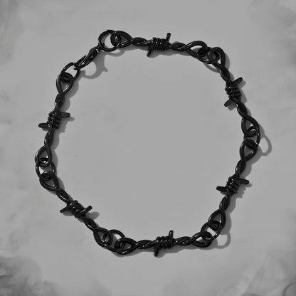 Bracelet Fil Barbelé Noir