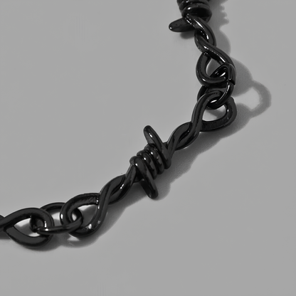 Bracelet Fil Barbelé Noir