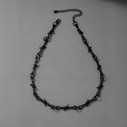 Collier Fil Barbelé Noir