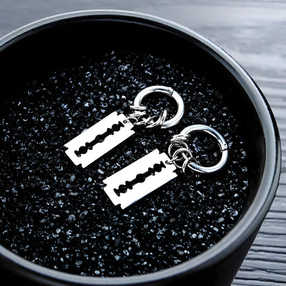 Boucles d'Oreilles Créoles Lame de Rasoir