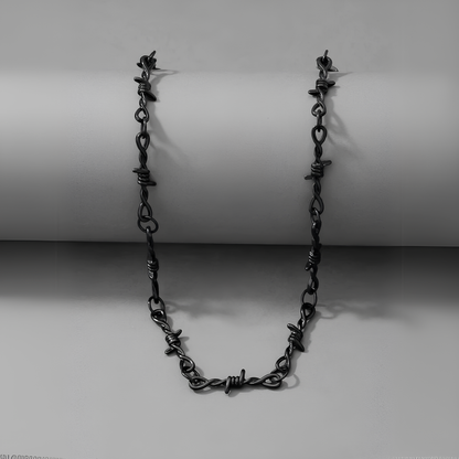 Collier Fil Barbelé Noir