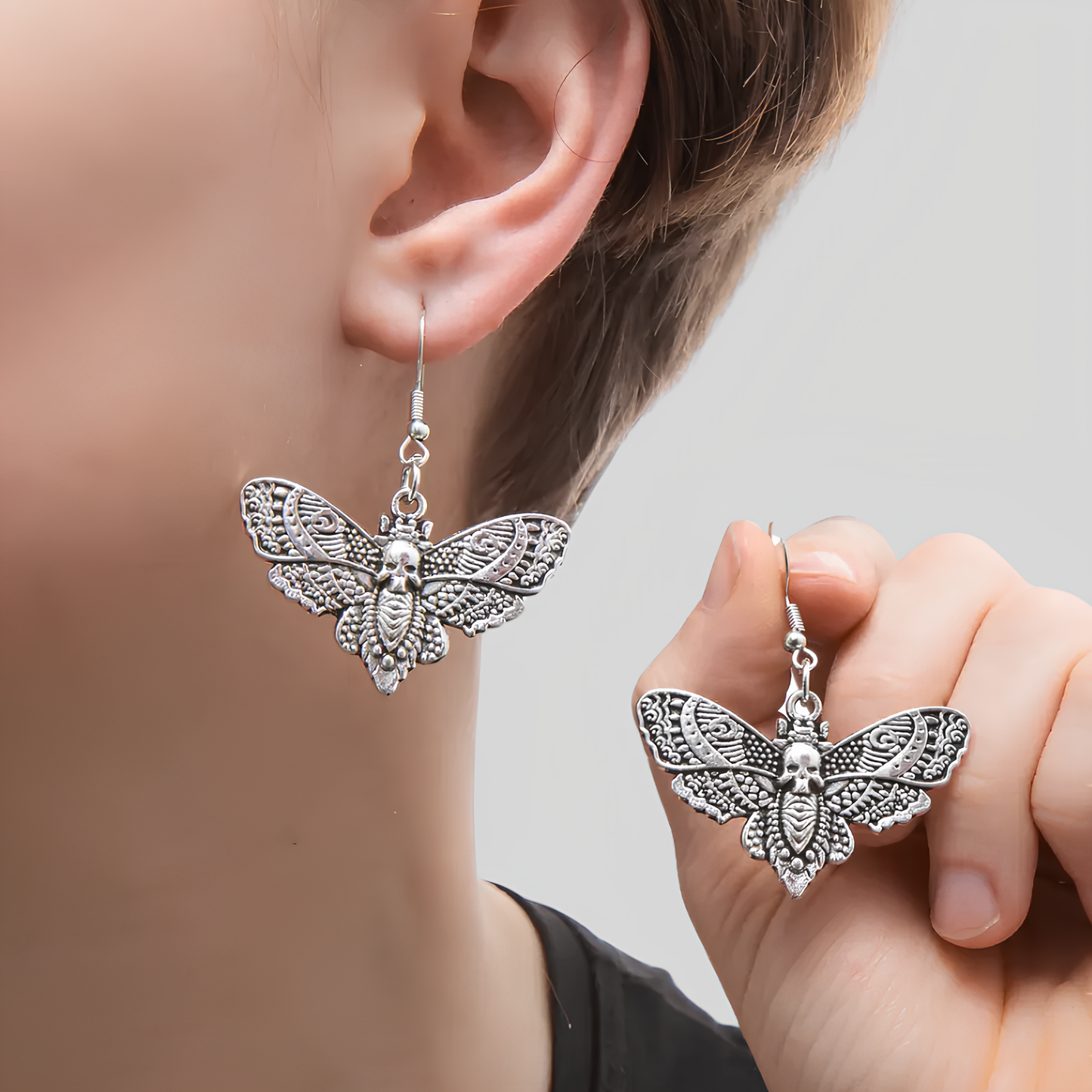 Boucles d'Oreilles Papillon de Nuit