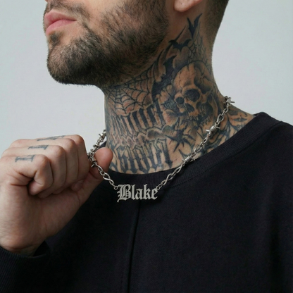 Collier Personnalisé Fil Barbelé