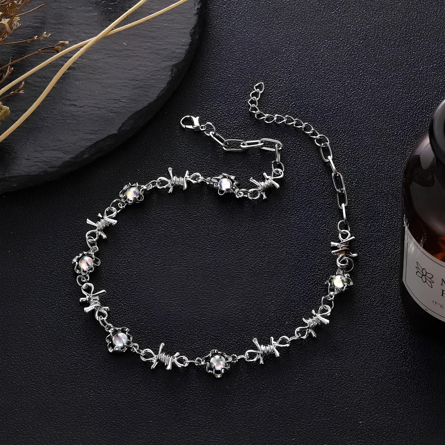 Collier Barbelé Opale