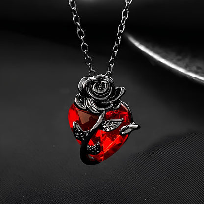 Collier Rose de Sang