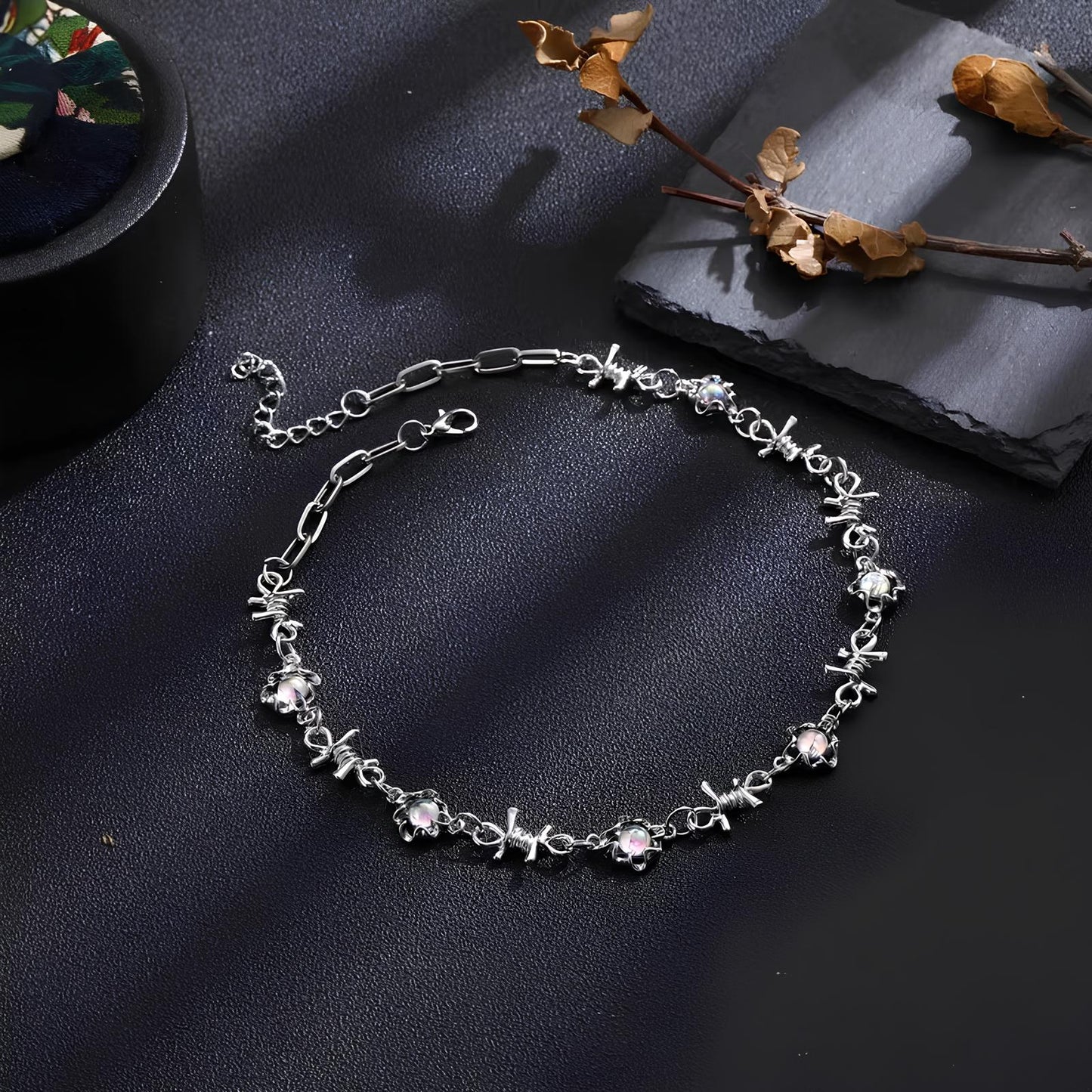 Collier Barbelé Opale