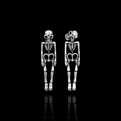 Boucles d'Oreilles Squelette Suspendu