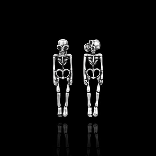 Boucles d'Oreilles Squelette Suspendu