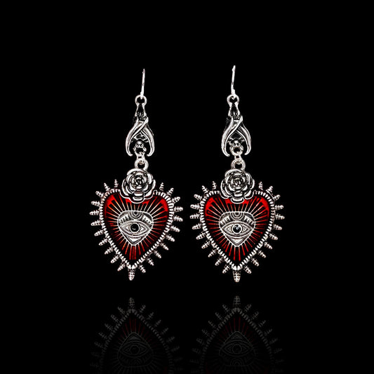 Boucles d'Oreilles Rose de Sang