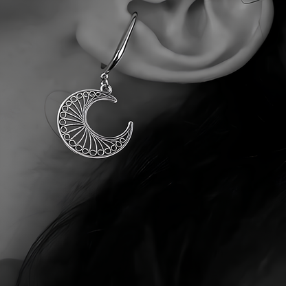 Boucles d'Oreilles Lune Occulte