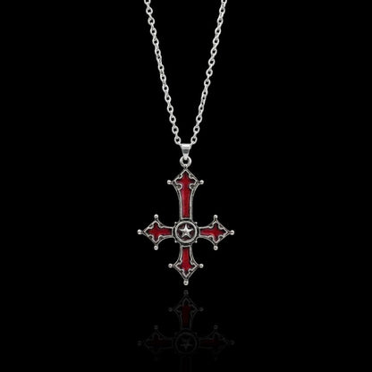 Collier Croix Inversée