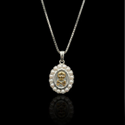 Collier Crâne Perle