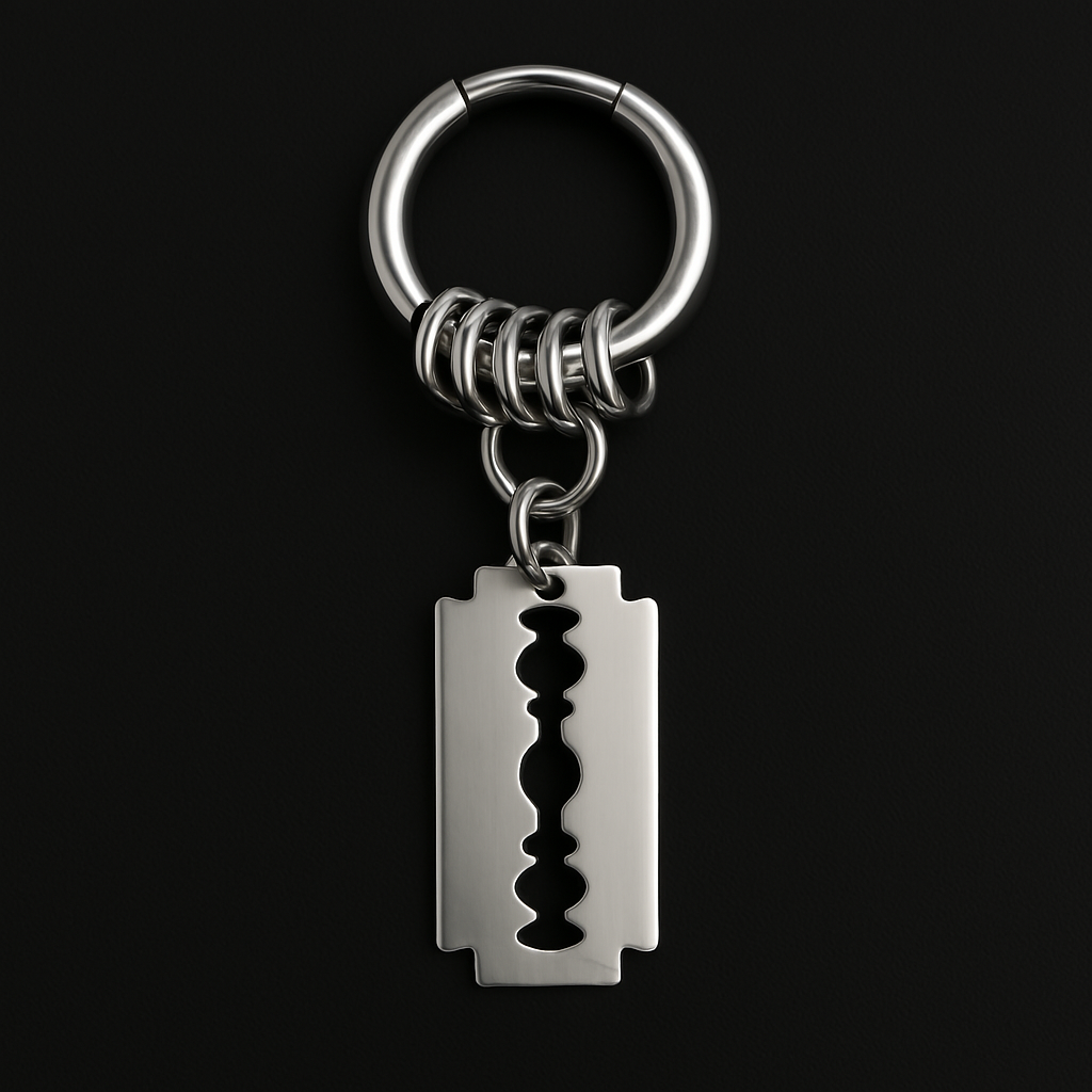 Boucles d'Oreilles Créoles Lame de Rasoir