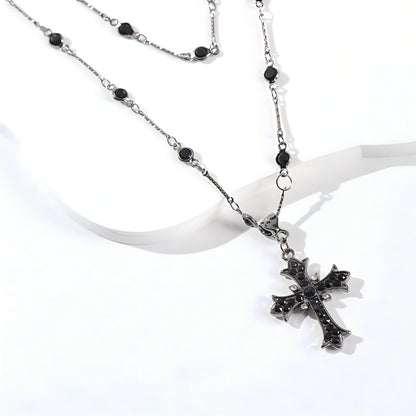 Collier Croix Onyx