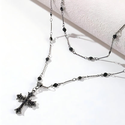 Collier Croix Onyx