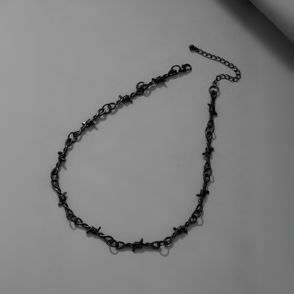 Collier Fil Barbelé Noir