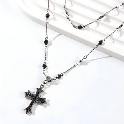 Collier Croix Onyx