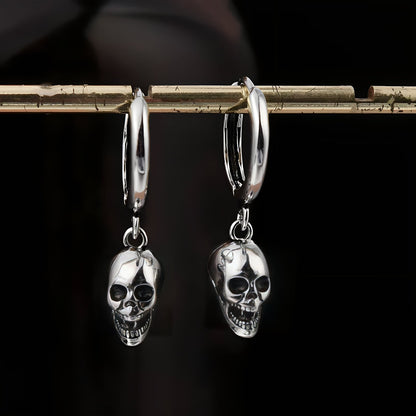 Boucles d'Oreilles Créoles Tête de Mort