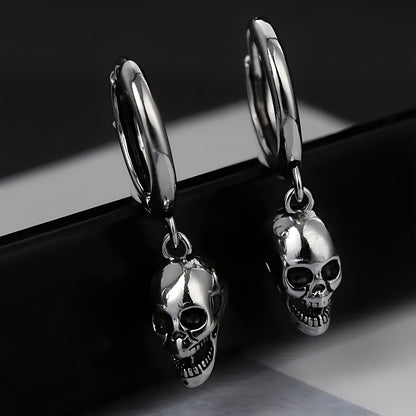 Boucles d'Oreilles Créoles Tête de Mort