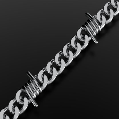 Chaîne Cubaine Personnalisée Fil Barbelé