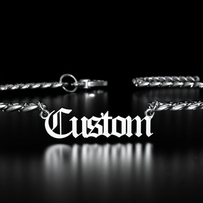 Chaîne Cubaine Personnalisée Fil Barbelé