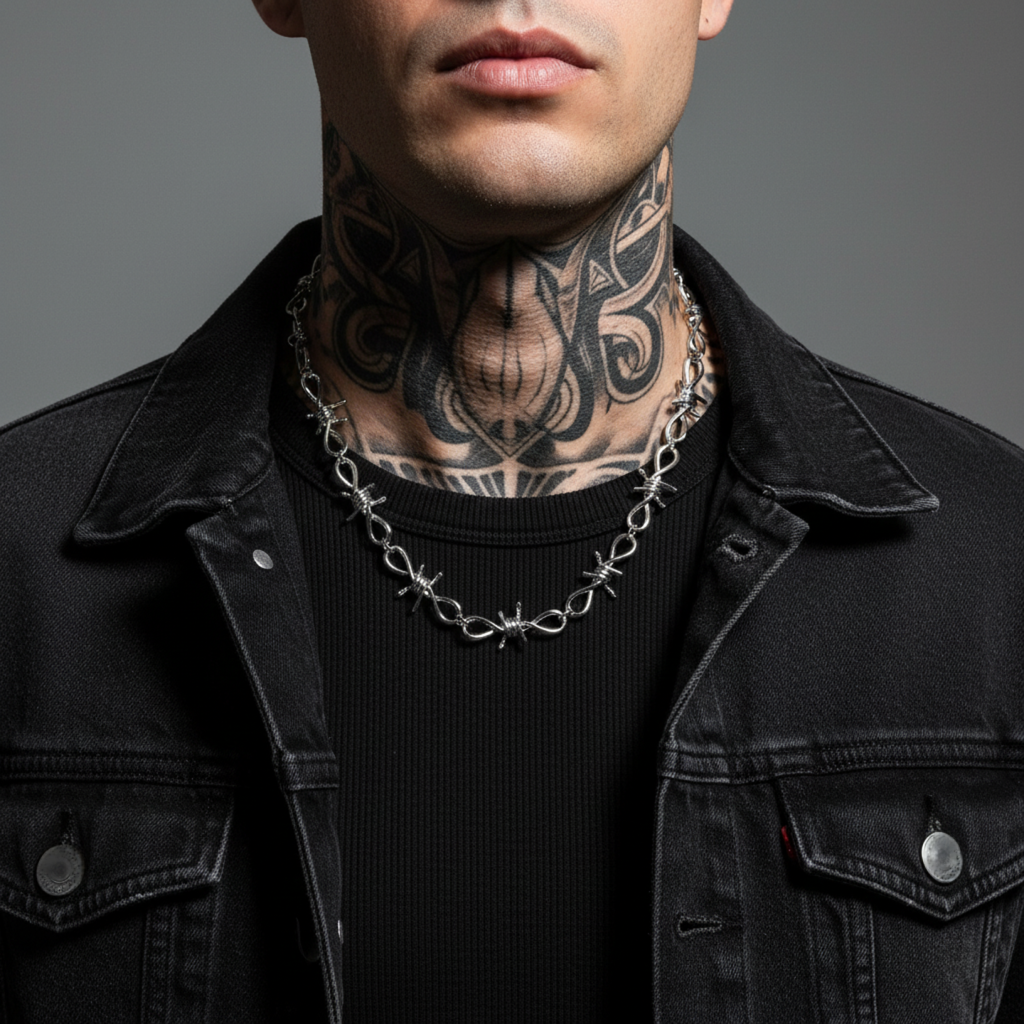 Collier Fil Barbelé Torsadé