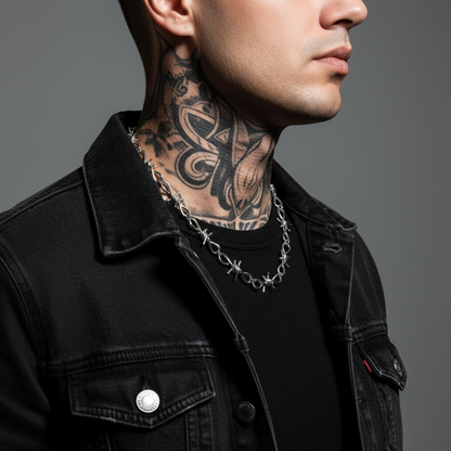 Collier Fil Barbelé Torsadé