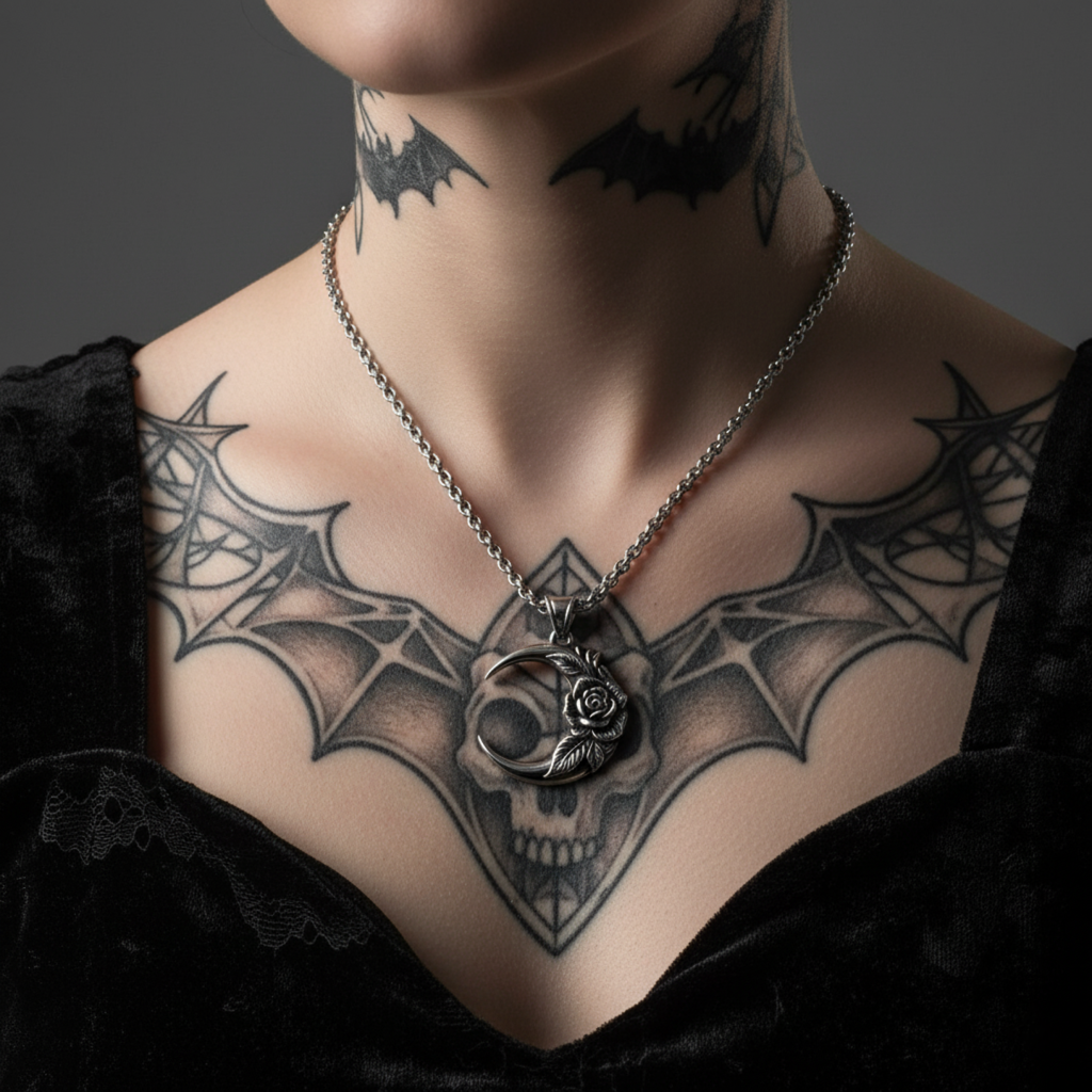 Collier Croissant Rose